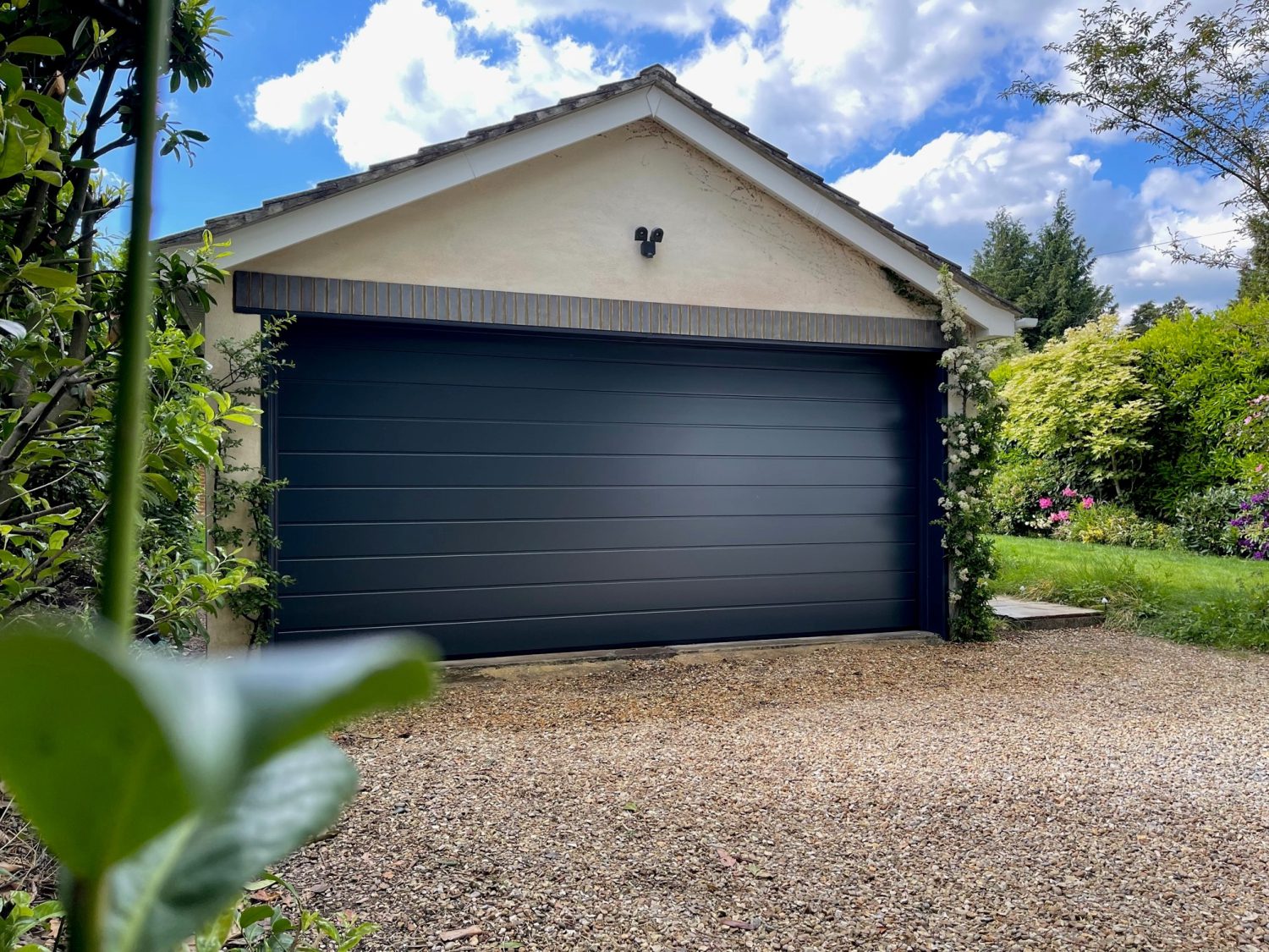After image of a garage once Skandoor fitted a 2 in 1 sectional garage door.